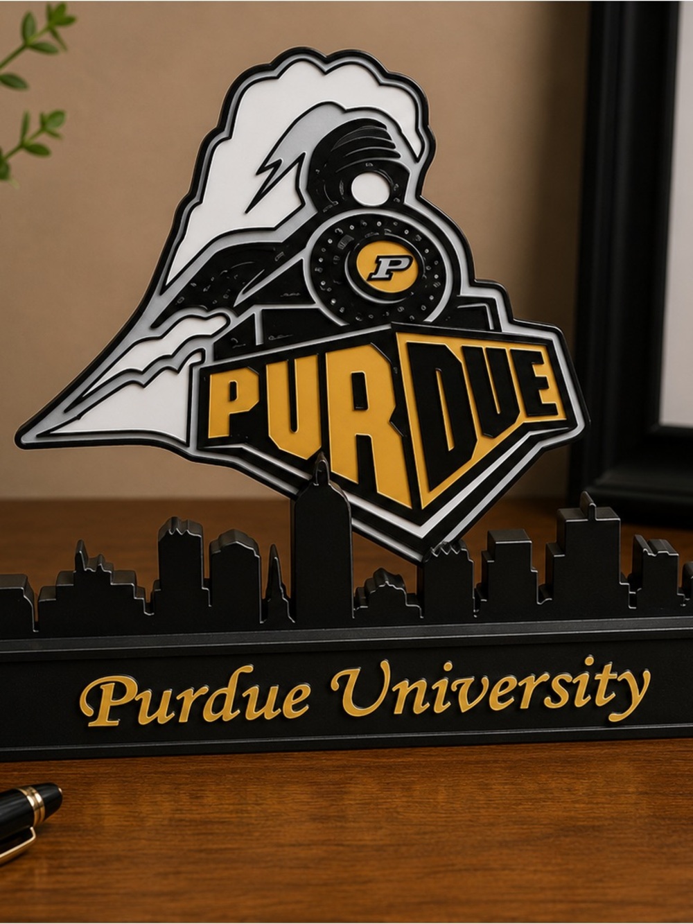 Purdue University West Lafayette 9” Skyline Decorative Desk Sign Display